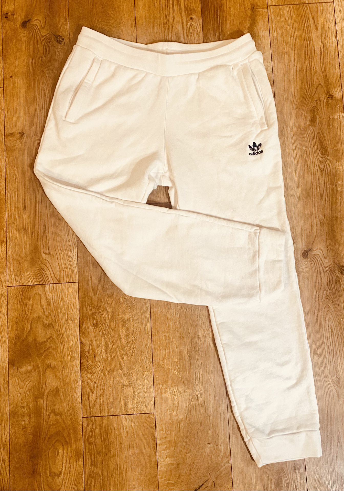 Adidas Unisex Originals X Pharrell Williams Basics White Pull On Sweatpants Sz L