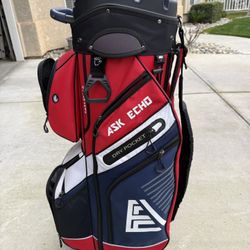 Golf Bag- ASK Echo T-Lock Cart Bag (Blue/Red)