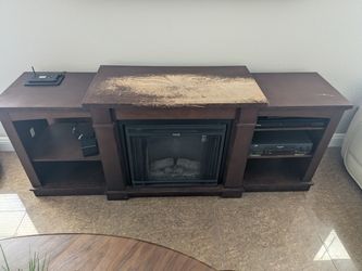 Electric fireplace entertainment center