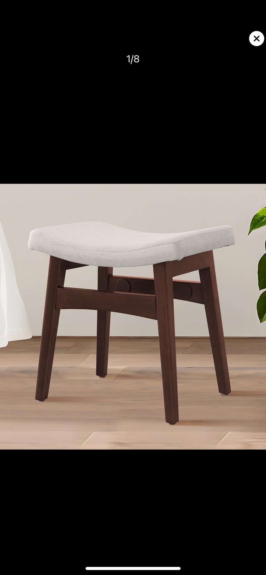 Vanity Stool Wooden Legs