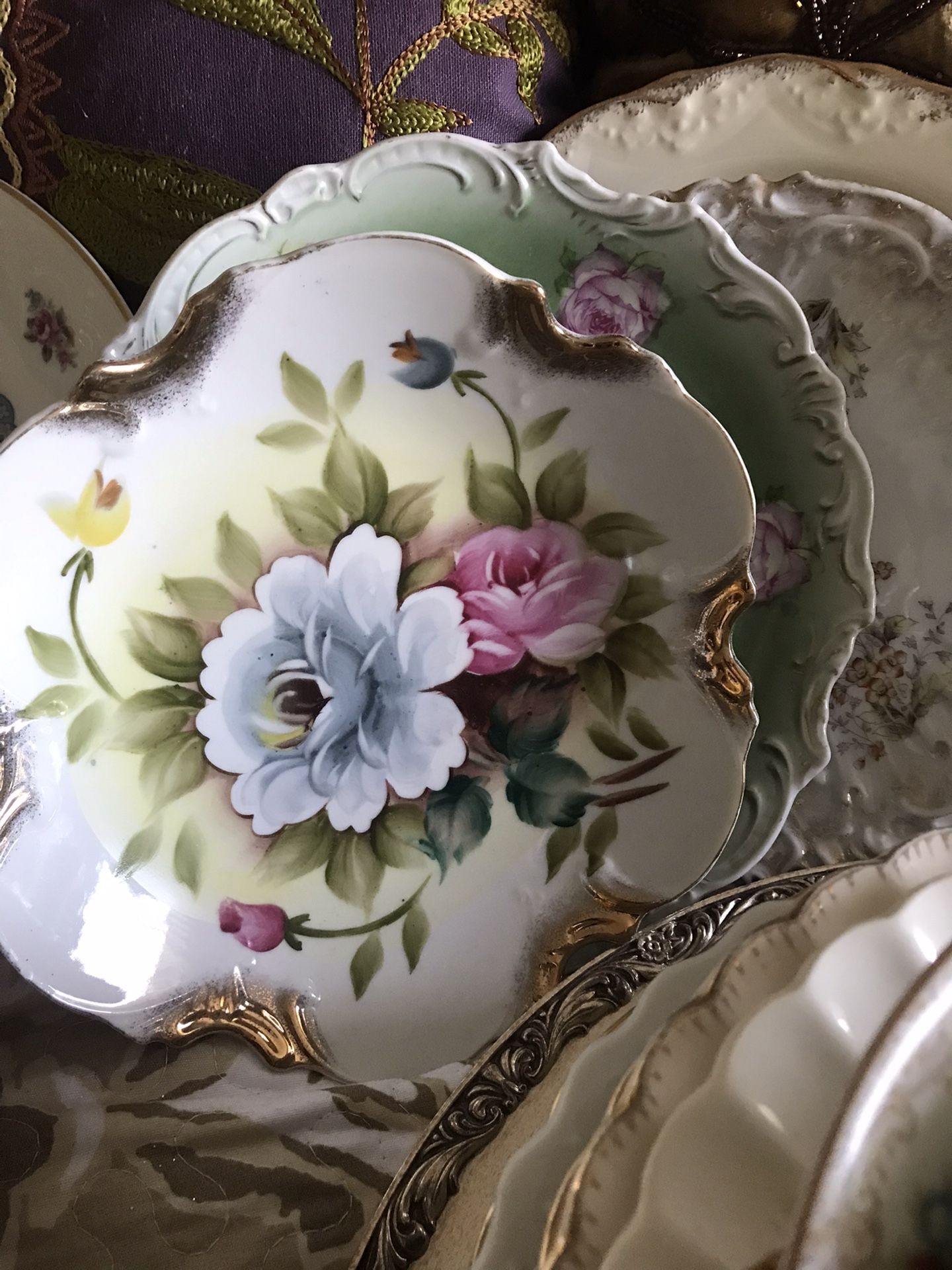 Vintage Dishes, Silverware & Teapots