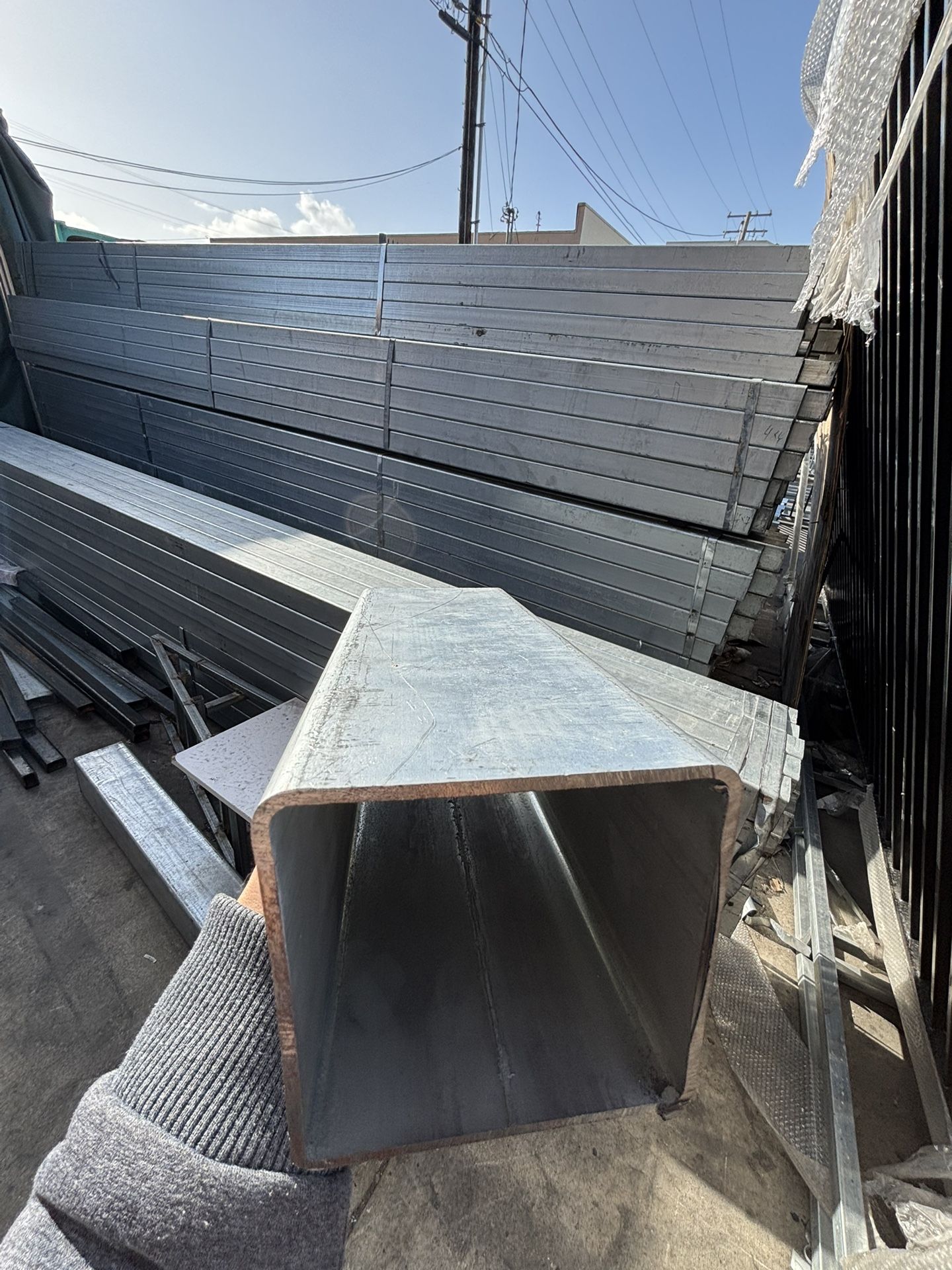 Galvanized Tubing 4'' x 4'' x 20ft 11gauge