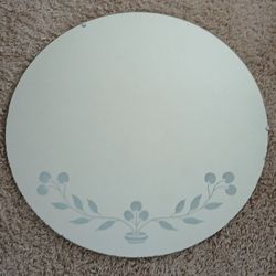 Antique 20" Round Mirror 