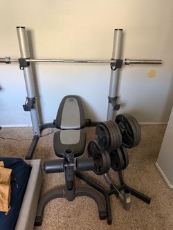 Bench and weights