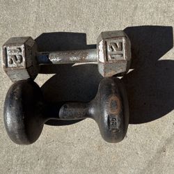 Dumbbells 20 Pounds And A 12 Pound 