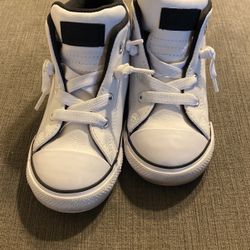 Toddler White Converse Dang Near Brand New