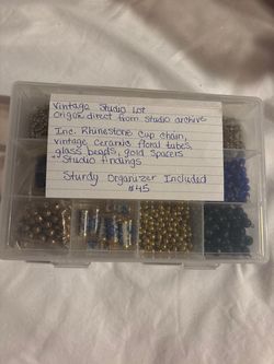 Vintage Studio Jewelry Findings Lot with Organizer