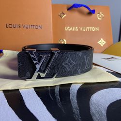 Louis Vuitton Belt Silver-Black Monogram