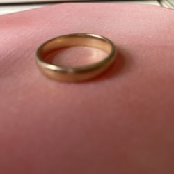 14 Kt  Pure Gold Over Sterling Silver 4 mm. Size 8 And A Size 7     mm.      mm Will Never Tarnish. Gold Wedding Band  4 mm