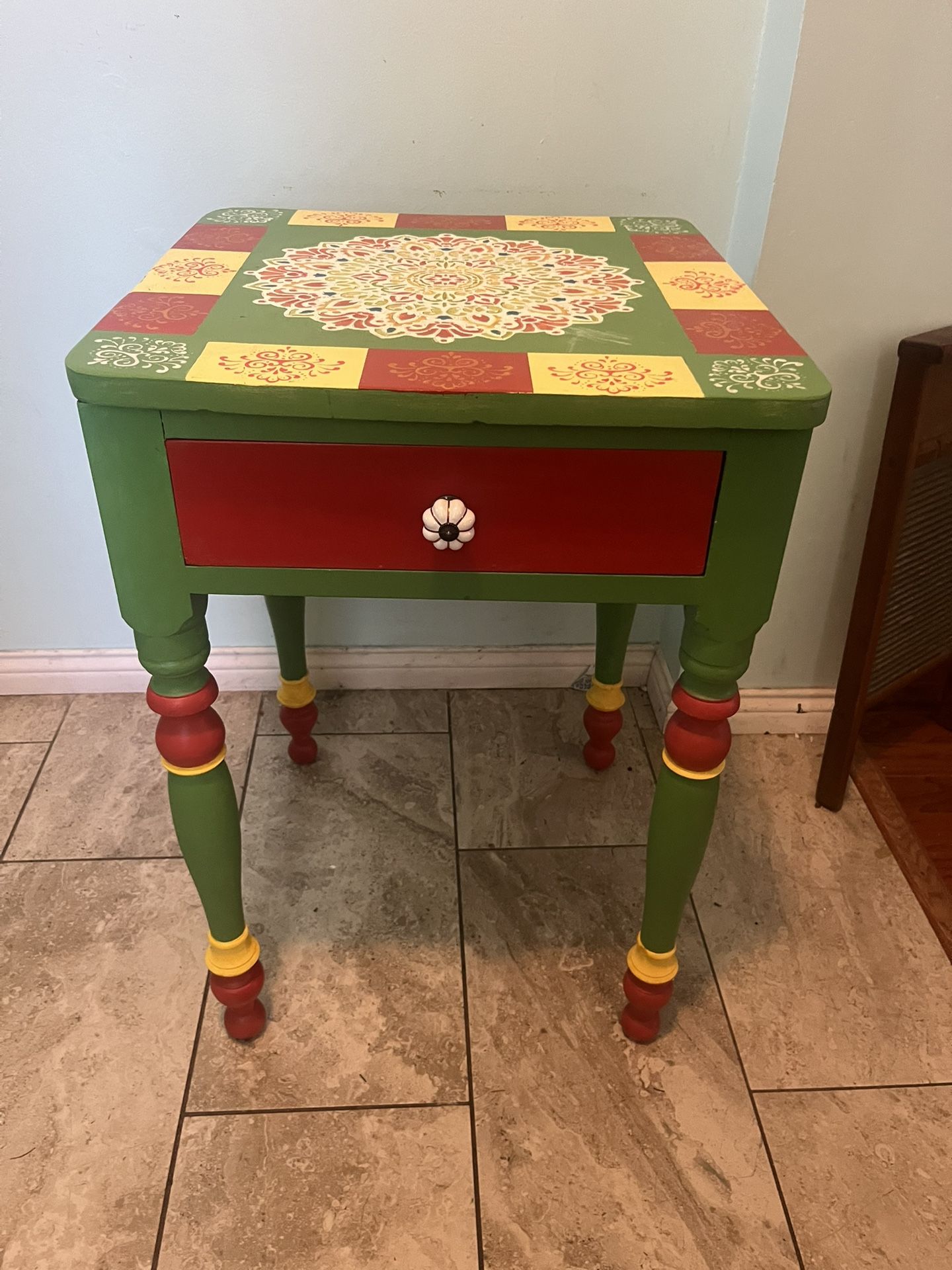 Hand painted Mandala Table