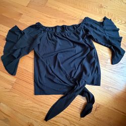 Black off shoulder top
