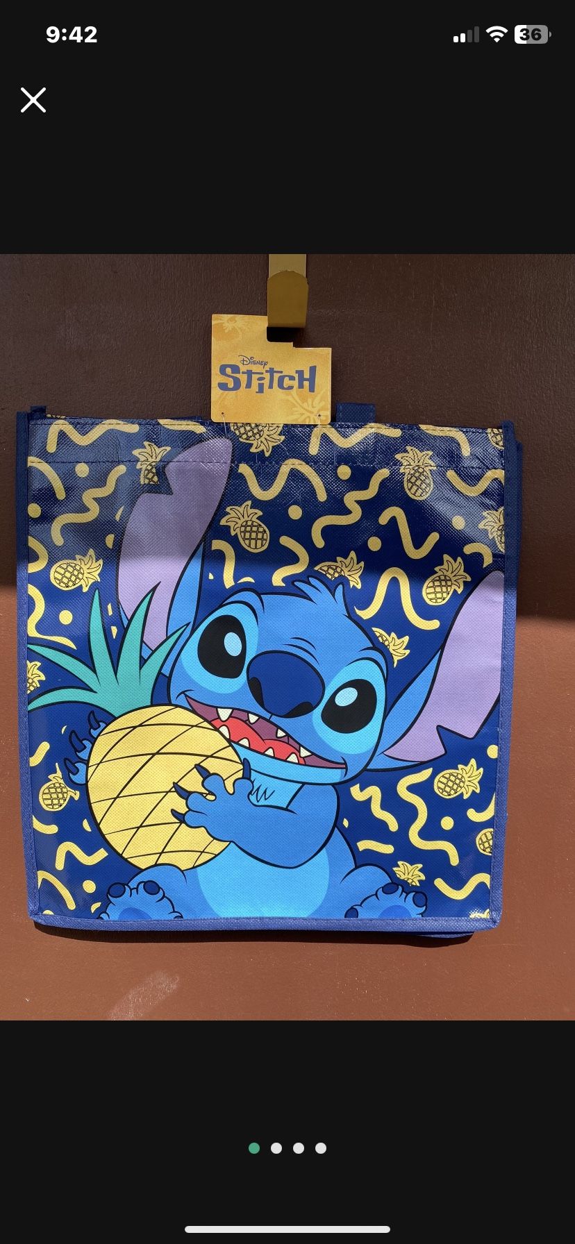 Stitch From Lilo & Stitch Movie Reusable Large Tote Bag.