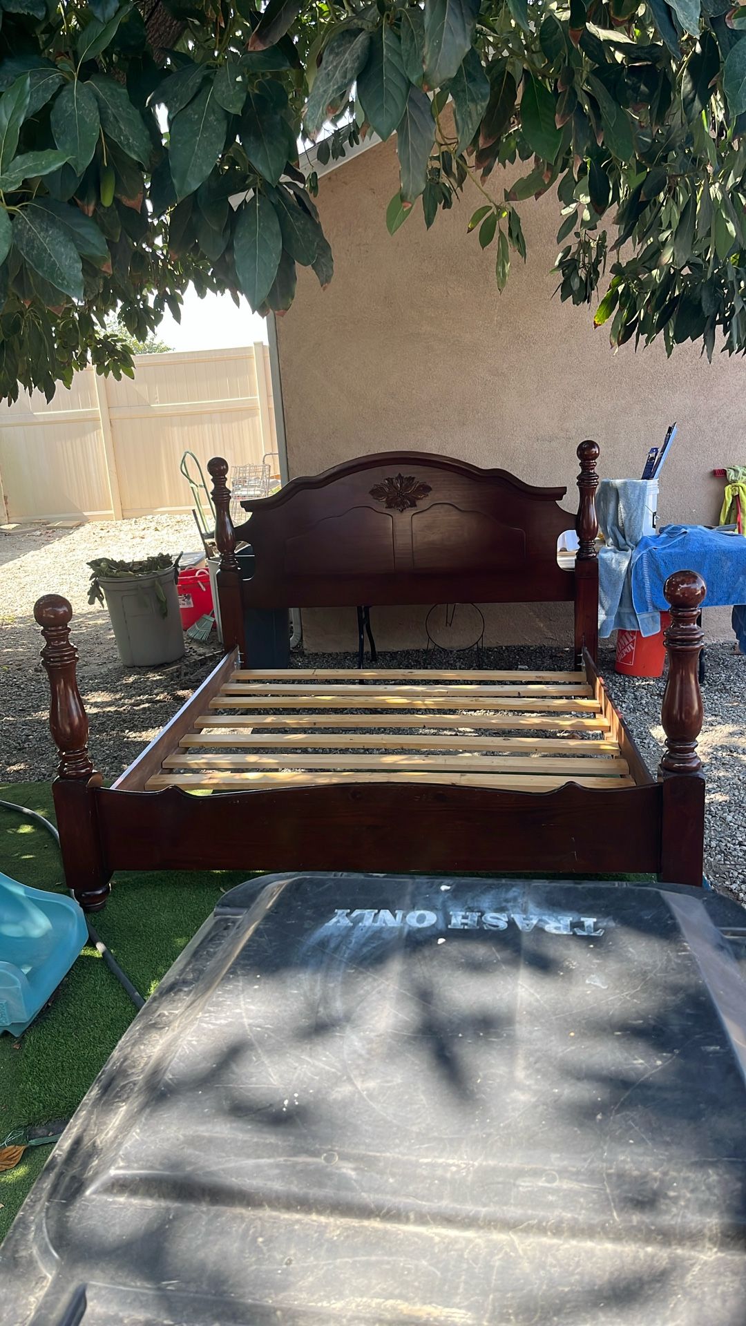 King Bed Frame + 2 Box Springs