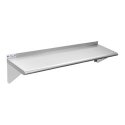 Hally Stainless Steel Shelf 12 x 48 Inches 280 lb, NSF Commercial Wall Mount Floating Shelving for Restaurant, Kitchen, Home and Hotel  4196