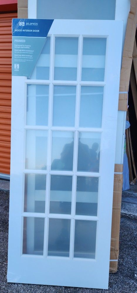 NEW WOOD BARNER DOOR 32X80 WITH KIT HARDWARE