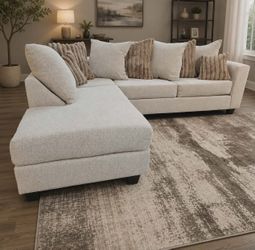 New plush sectional beige
