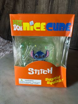 NeeDoh Nice Cube Stitch Squishy – Glitter Sensory Stress Toy
