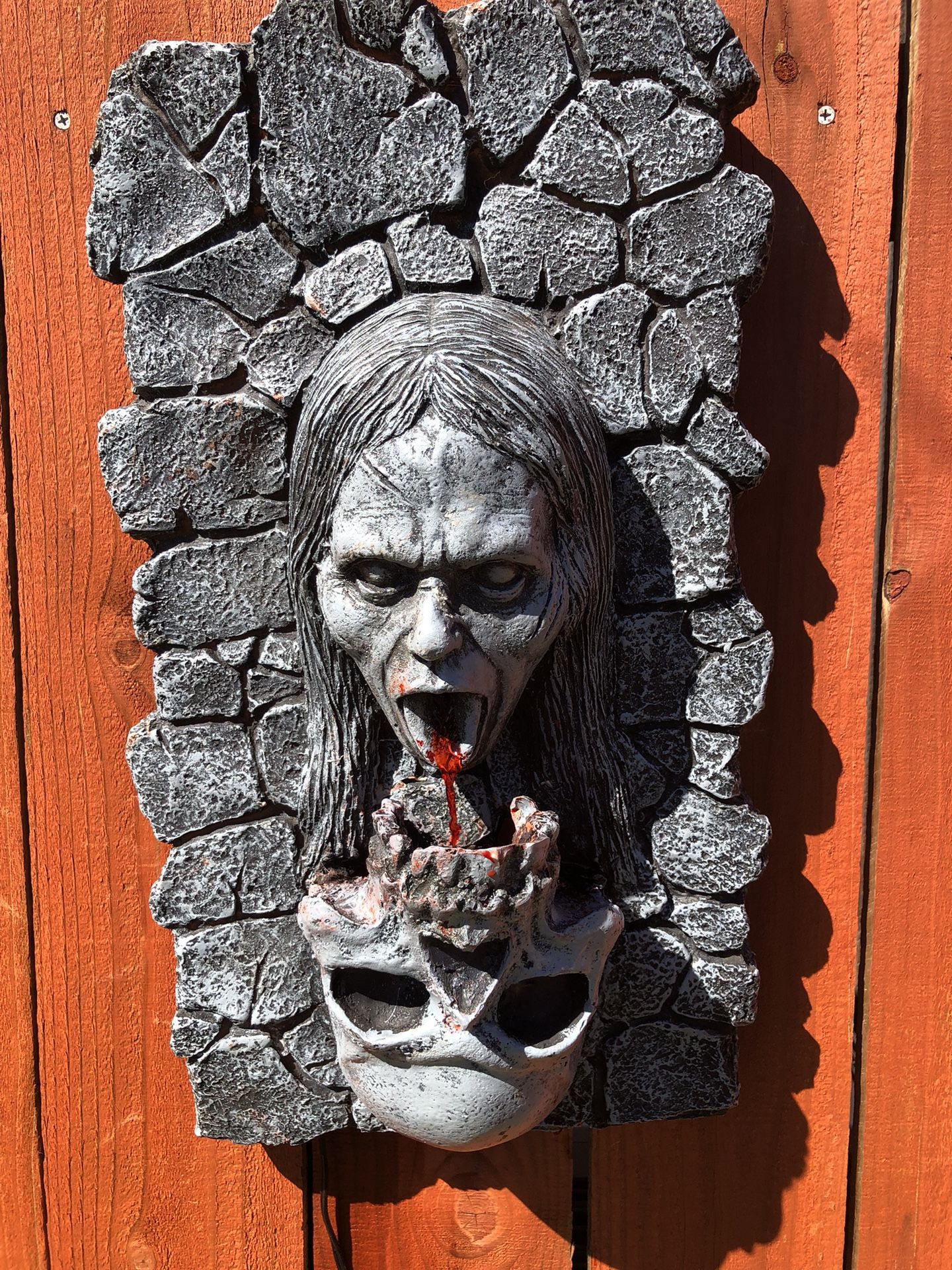 Creepy Spooky Halloween Fiberglass Demon Fountain