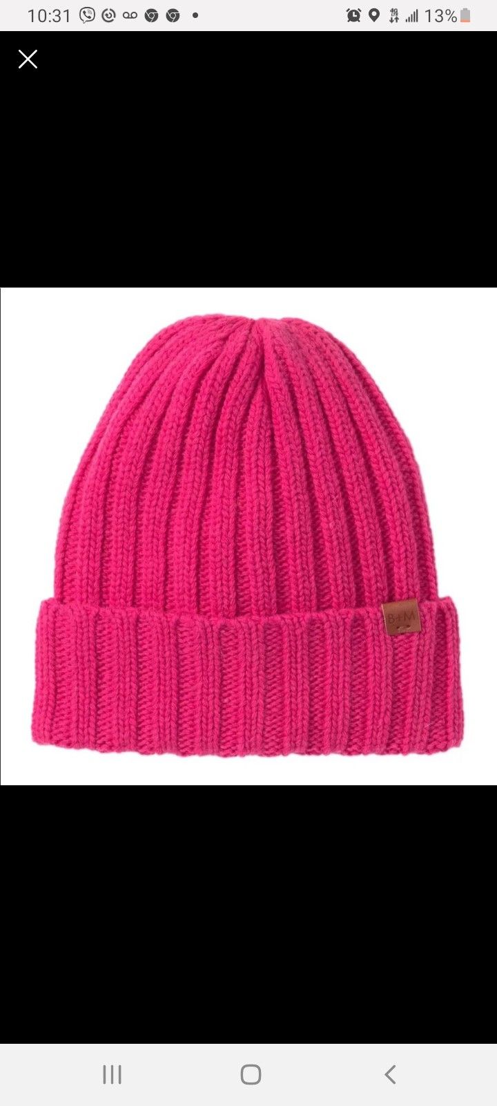 Bickley and Mitchell Amsterdam Beanie Wool Hat Nordstrom pink NEW