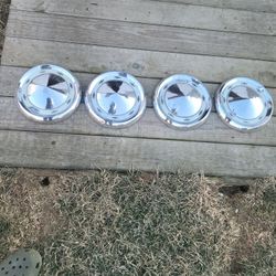 4 Chevy Dog Dish Hubcaps  55-56