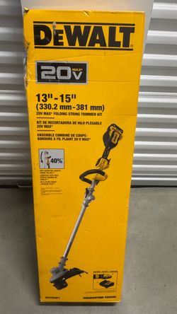 DEWALT 20V MAX Folding String Trimmer Kit – Battery & Charger Included