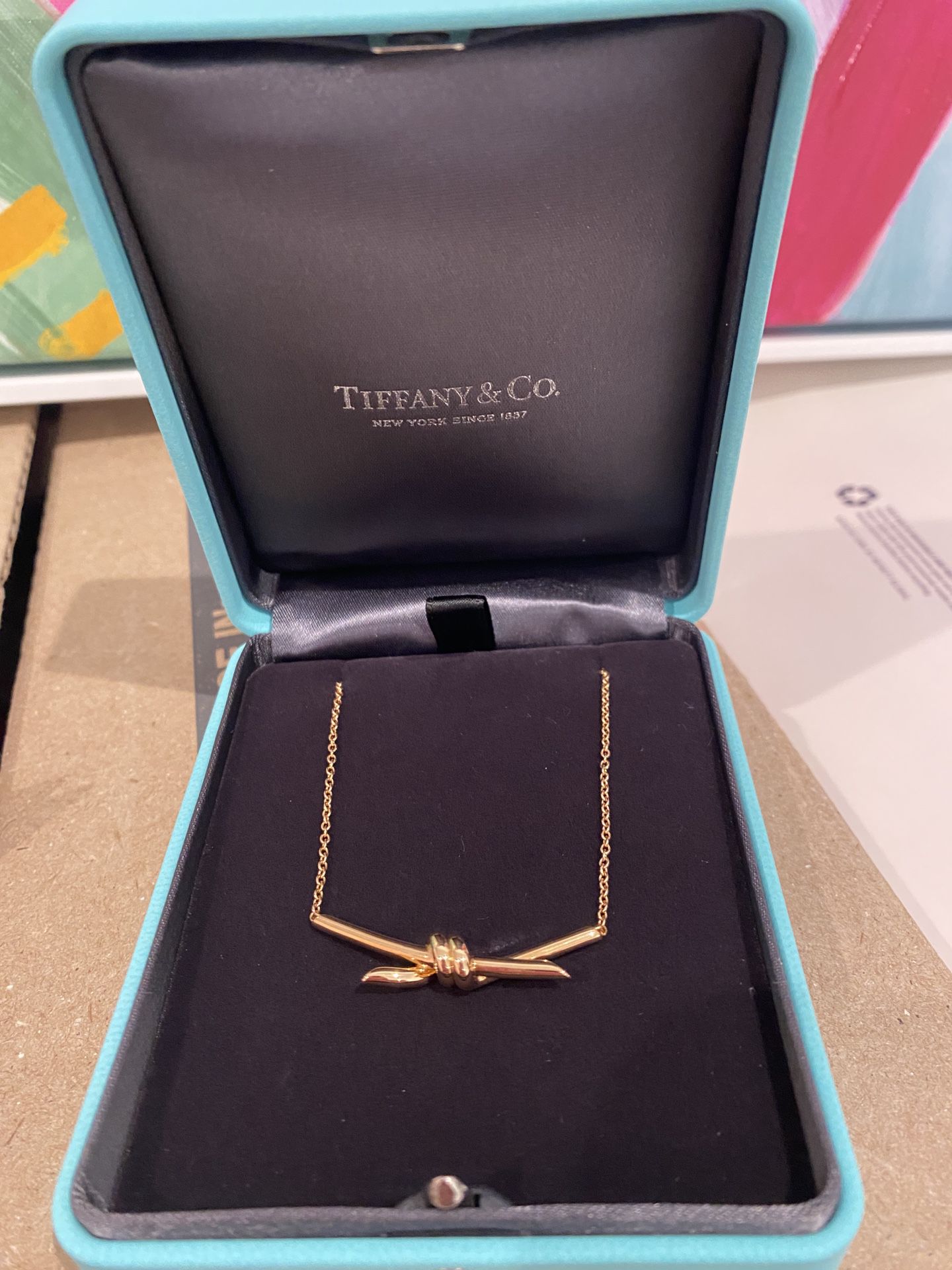 Tiffany & Co Gold Knot Necklace 