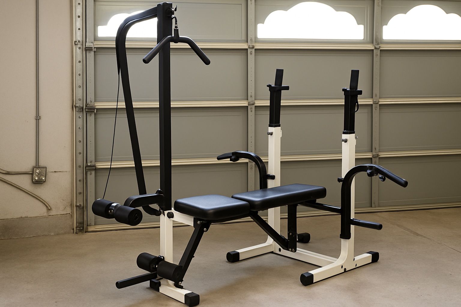 Body By Jake Weight Bench and Lat Pull Down Station
