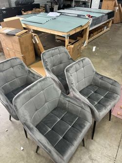 Dining Chairs Pack of 4 Velvet Upholstered, Nordic Modern Kitchen Chair,