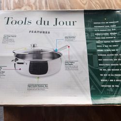 Vintage Tools of the Trade Belgique Covered Skillet 12 in. 6.5qt NEW