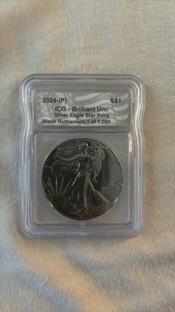 2024 Silver Eagle STAR ⭐️ PRIVY (black ruthenium!)