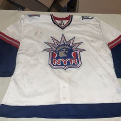 Authentic Lady Liberty Starter New York Rangers Hockey Jersey Man 54 Please Read