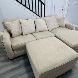 Beautiful Feathered Sectional For Sale