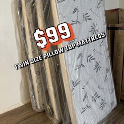 Twin Size Pillow Top Mattress Only 