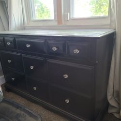 Bedroom Set Or Seperate, Wood Chest, Wood Double Dresser, 2 Night Tables