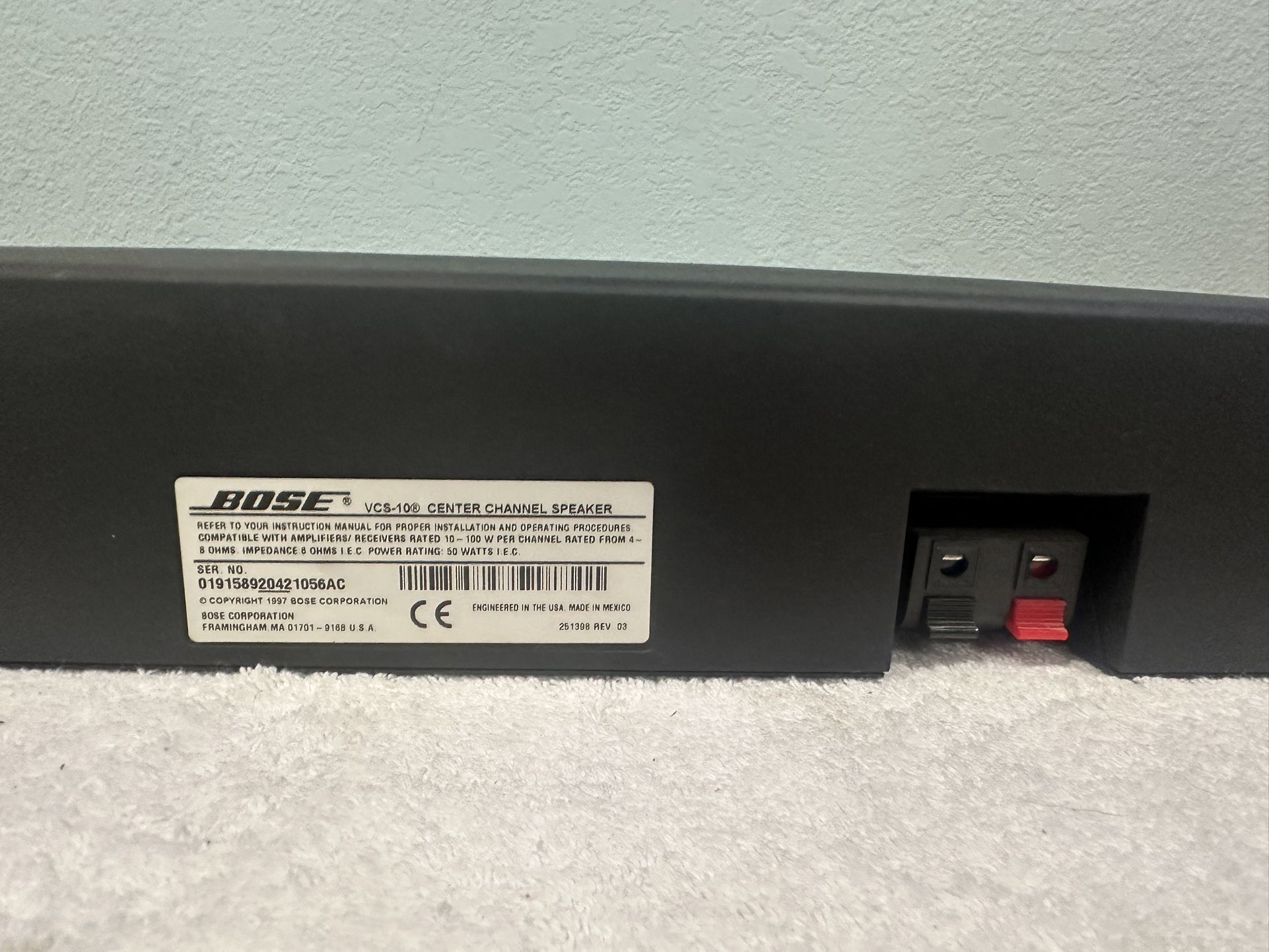 Bose VCS 10 Center Channel Speaker in Black