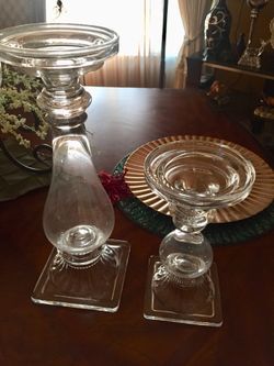 Home interiors 2 candeleros de crystal