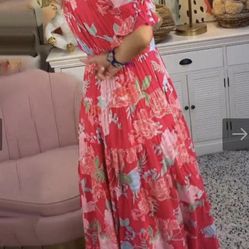 NEW - Rose Mutli Floral Maxi Dress