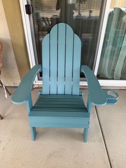 Folding Adirondack chair with  cup holding