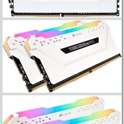 Corsair Vengeance RGB Pro 32GB (2x16GB) DDR4 3200 (PC4-25600) C16 Desktop Memory – White