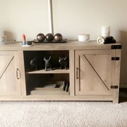 Matching TV Stand And Table With Sliding Doors - 600 O.b.o