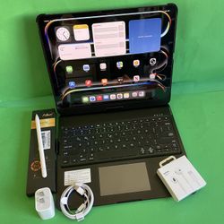 Apple IPad Pro 13”  (M4 chip /OLED display/ 2024) 256GB Wifi +5G Unlocked with keyboard, pen & Accessories (1TB $1299) 