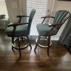 Pair of Vintage-Style Swivel Barstools