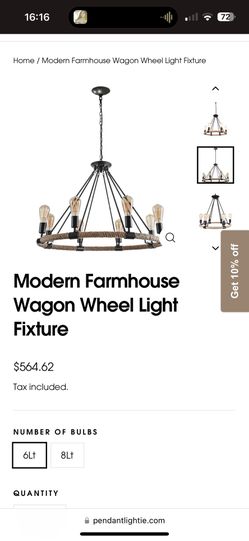 Modern Farmhouse wagon wheel light fixture