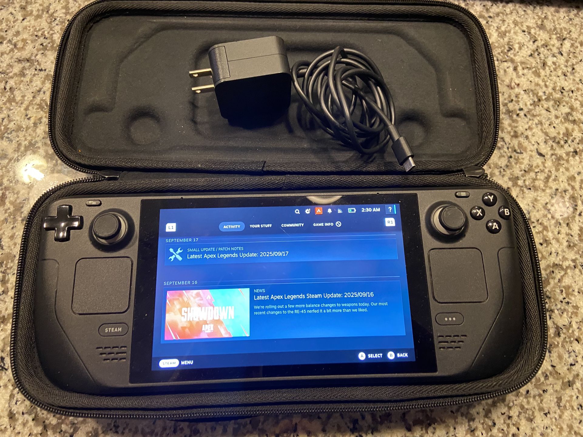 Steam deck With Case And Charger 