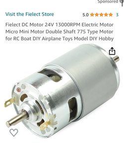 Fielect DC Motor 24V 13000RPM Electric Motor Micro Mini Motor Double Shaft 775 Type Motor for RC Boat DIY Airplane Toys Model DIY Hobby