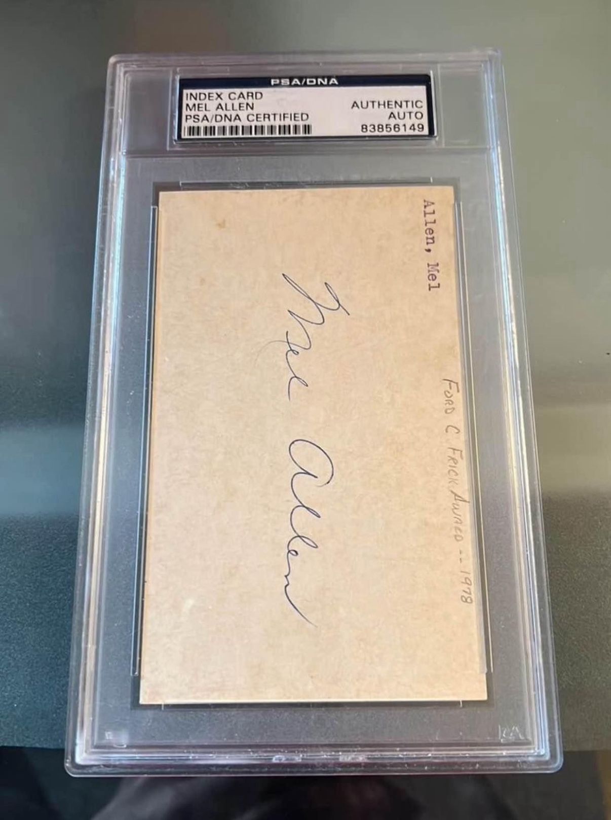 New York Yankees Mel Allen Cut Signature Certed