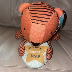 Striped Orange Tiger Plush Toy New With Tags 10”x6” Cute Adorable Kids Soft