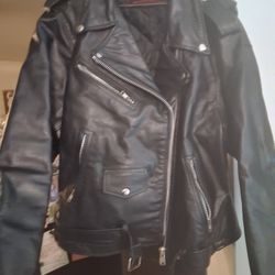 Womans Leather Motorcycle Jacket