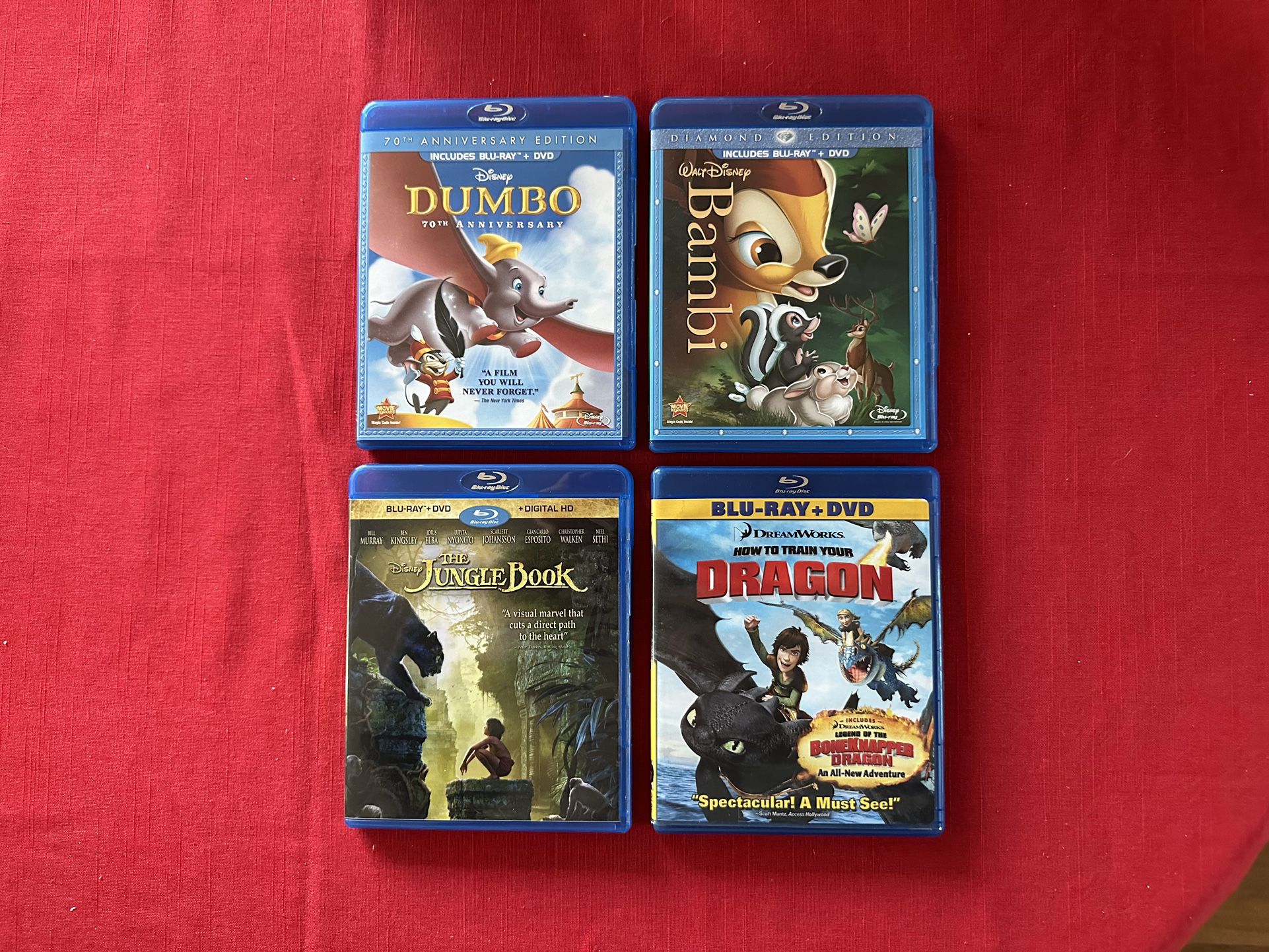 Disney & Dreamworks Blue Ray Movies DVD