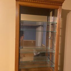 Curio Cabinet Solid Oak